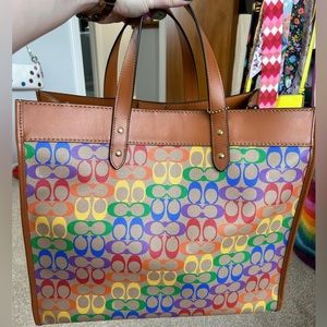 Coach Rainbow Field Tote 40